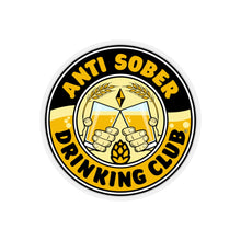Load image into Gallery viewer, Anti Sober Drinking Club Crest Kiss-Cut Stickers