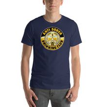 Load image into Gallery viewer, Anti Sober Drinking Club ~ Club Crest front - blackShort-Sleeve Unisex T-Shirt