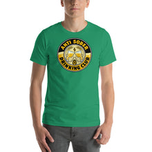Load image into Gallery viewer, Anti Sober Drinking Club ~ Club Crest front - blackShort-Sleeve Unisex T-Shirt
