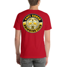 Load image into Gallery viewer, Anti Sober Drinking Club ~ Club Crest Back~ Short-Sleeve Unisex T-Shirt