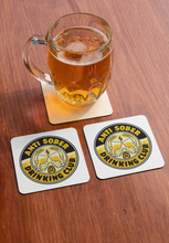 Load image into Gallery viewer, Anti Sober Drinking Club Cork-back coaster