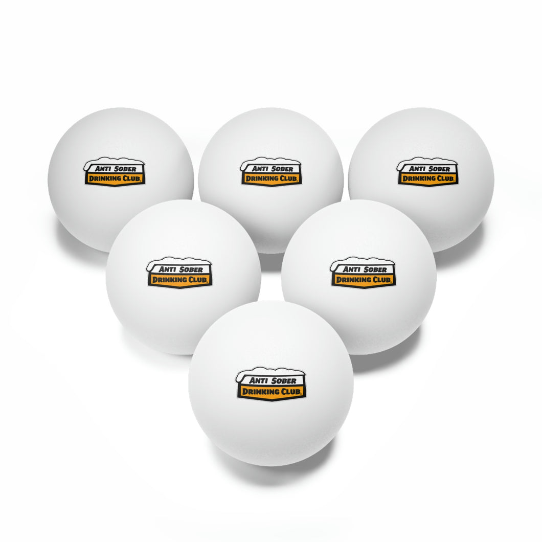 AS Drinking Club Ping Pong Balls, 6 pcs