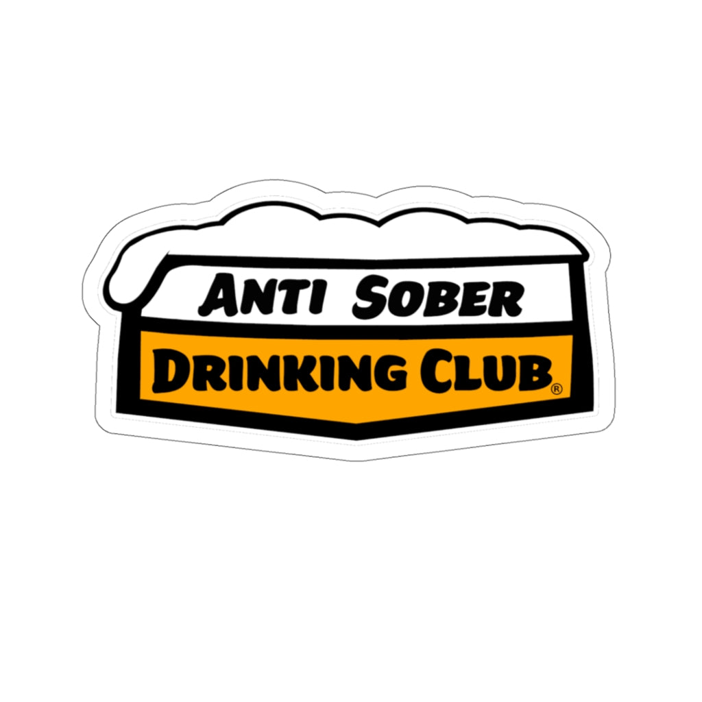 Anti Sober Drinking Club ~ Beer Shild Kiss-Cut Stickers