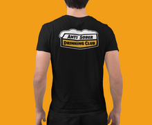 Load image into Gallery viewer, Anti Sober Drinking Club ~ Beer Shield Logo back ~ Short-Sleeve Unisex T-Shirt
