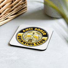 Load image into Gallery viewer, Anti Sober Drinking Club Cork-back coaster
