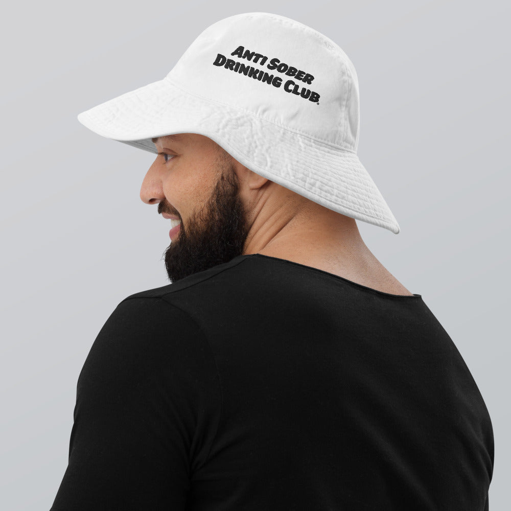 Anti Sober Drinking Club ~ Wide brim bucket hat