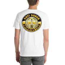 Load image into Gallery viewer, Anti Sober Drinking Club ~ Club Crest Back~ Short-Sleeve Unisex T-Shirt
