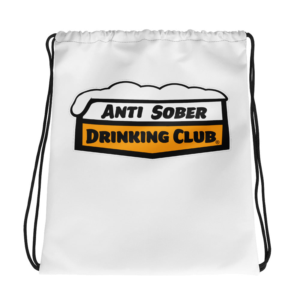 Anti Sober Drinking Club ~ Beer Shield Drawstring bag