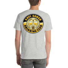 Load image into Gallery viewer, Anti Sober Drinking Club ~ Club Crest Back~ Short-Sleeve Unisex T-Shirt
