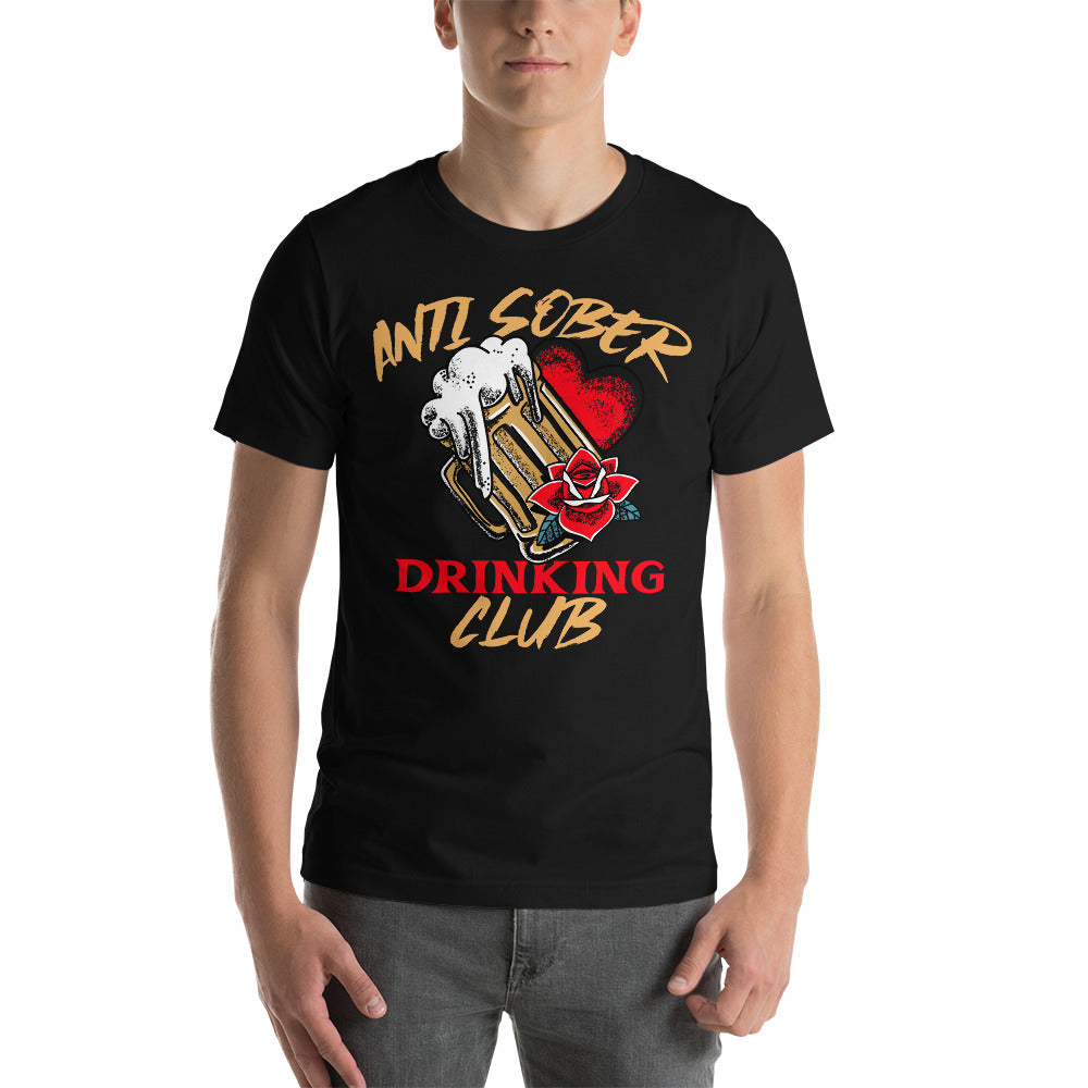 Anti Sober Drinking Club Tattoo Short-Sleeve Unisex T-Shirt